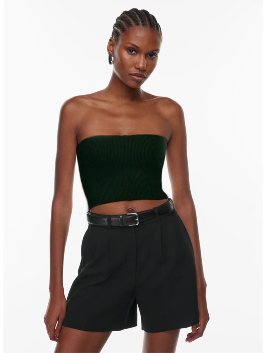 Green Babaton Sculpt Knit Tube Top
